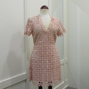 Sandro Rose Lace Pattern Mini Dress Size 3